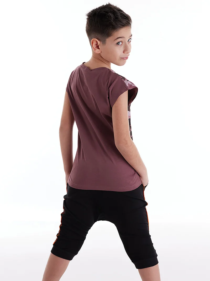 MSHB&G Camo Shark Boy T-shirt&Baggy Set